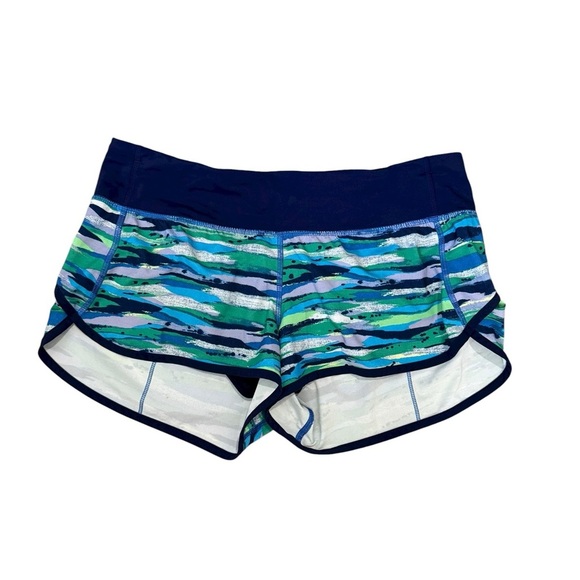 Lululemon Women’s Speed Shorts Size 8 Seven Wonders Multi Hero Blue. Lined. - Picture 1 of 4